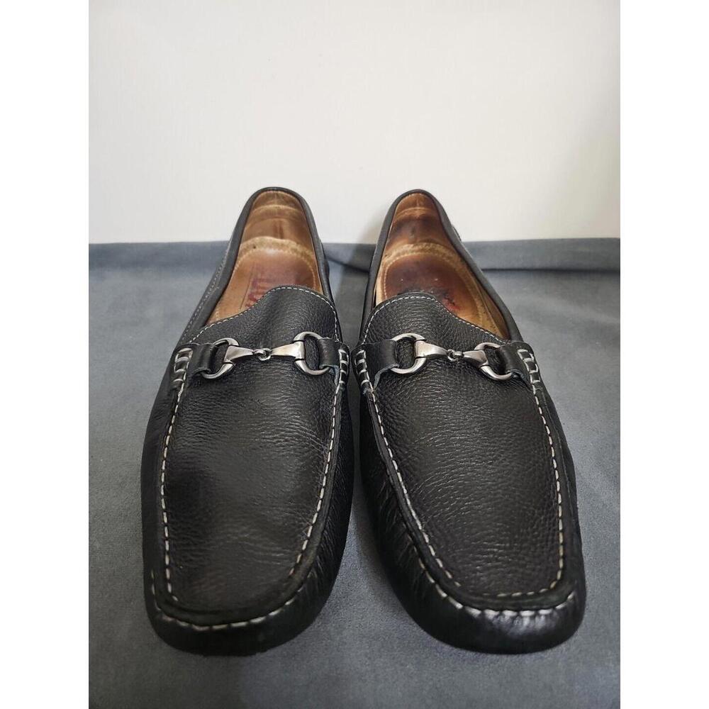 1901 Men's Driving Shoes 11.5 Black Slip On Suede Real Leather